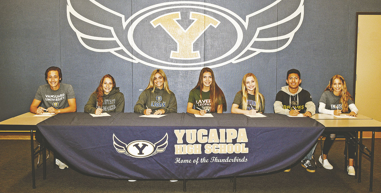 Yucaipa High School students sign letters of intent